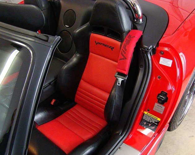 Red and black custom Viper seats