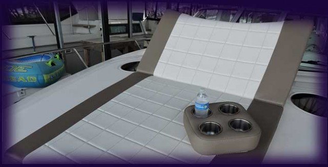 Custom boat sunpad example at the bow